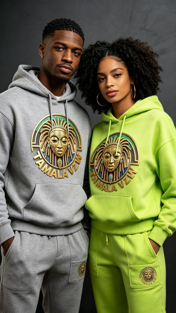 Tamalavzw Hoodie Grey and Green